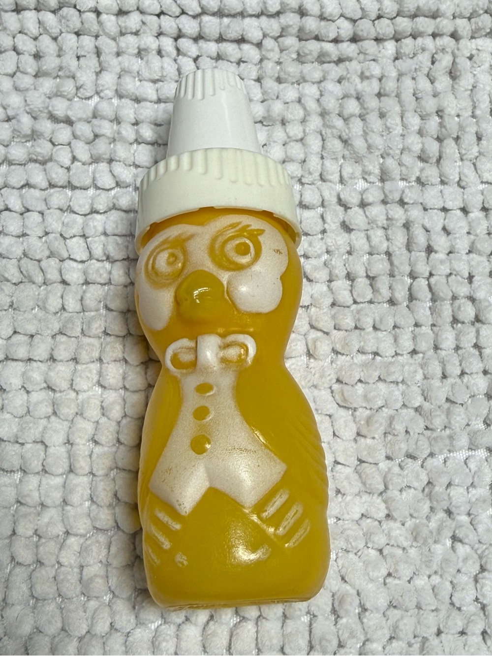 Vintage Gerber Yellow Owl Baby Bottle Plastic Collectible No Nipple 4oz